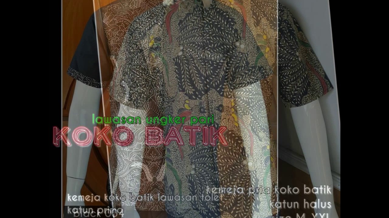 WA 087836092333 Baju Koko Kombinasi Batik Pria Desain 