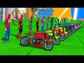 hombre araña en moto | spiderman all suit moto bike stunt race challenge | GTA 5 MODS