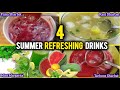 4 Summer Refreshing Drinks Recipes | Summer Special Drinks | Easy Summer Drinks Recipes