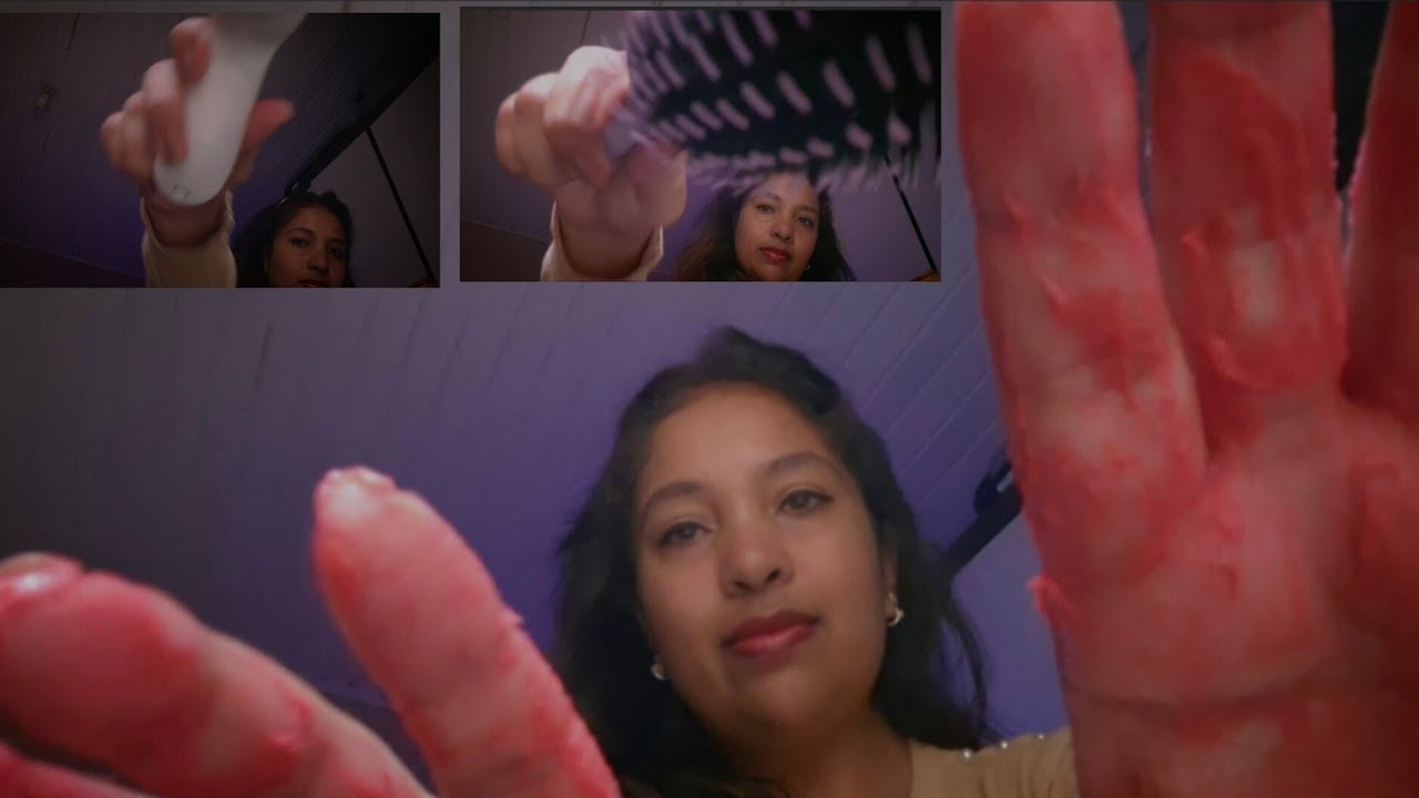 ASMR Massagem nas suas costas travadas, percussões, quiropraxia, coceira agressiva no couro cabeludo