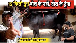 15 किलो दूध बोल के नहीं, तोल के दूंगा - नज़र ना हटने वाली आज झोटी से|| SURESH MAAN DAIRY FARM, KARNAL