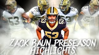 New Orleans Saints-Zack Baun Full Preseason Highlights (Very Versatile)