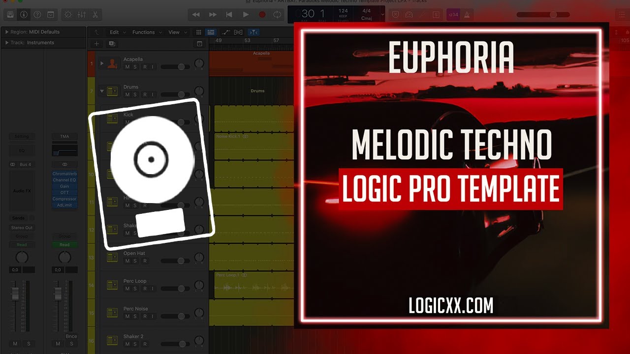 Euphoria - Melodic Techno Logic Pro Template (ARTBAT, Paradoks Style)