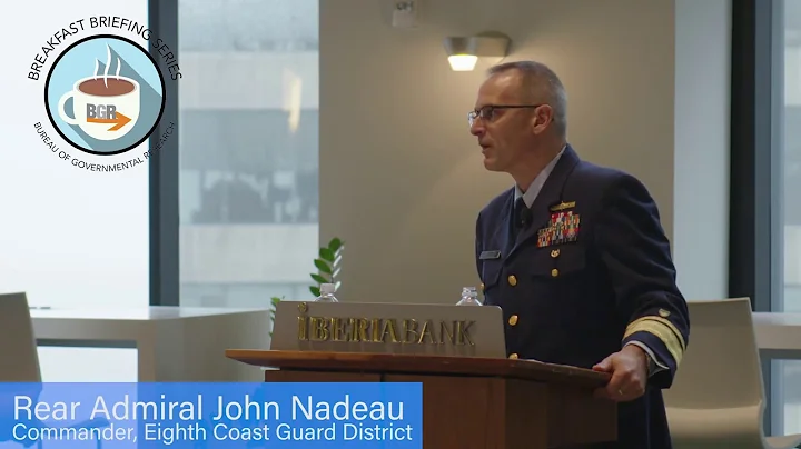 USCG Rear Adm. John Nadeau on the Mississippi Rive...