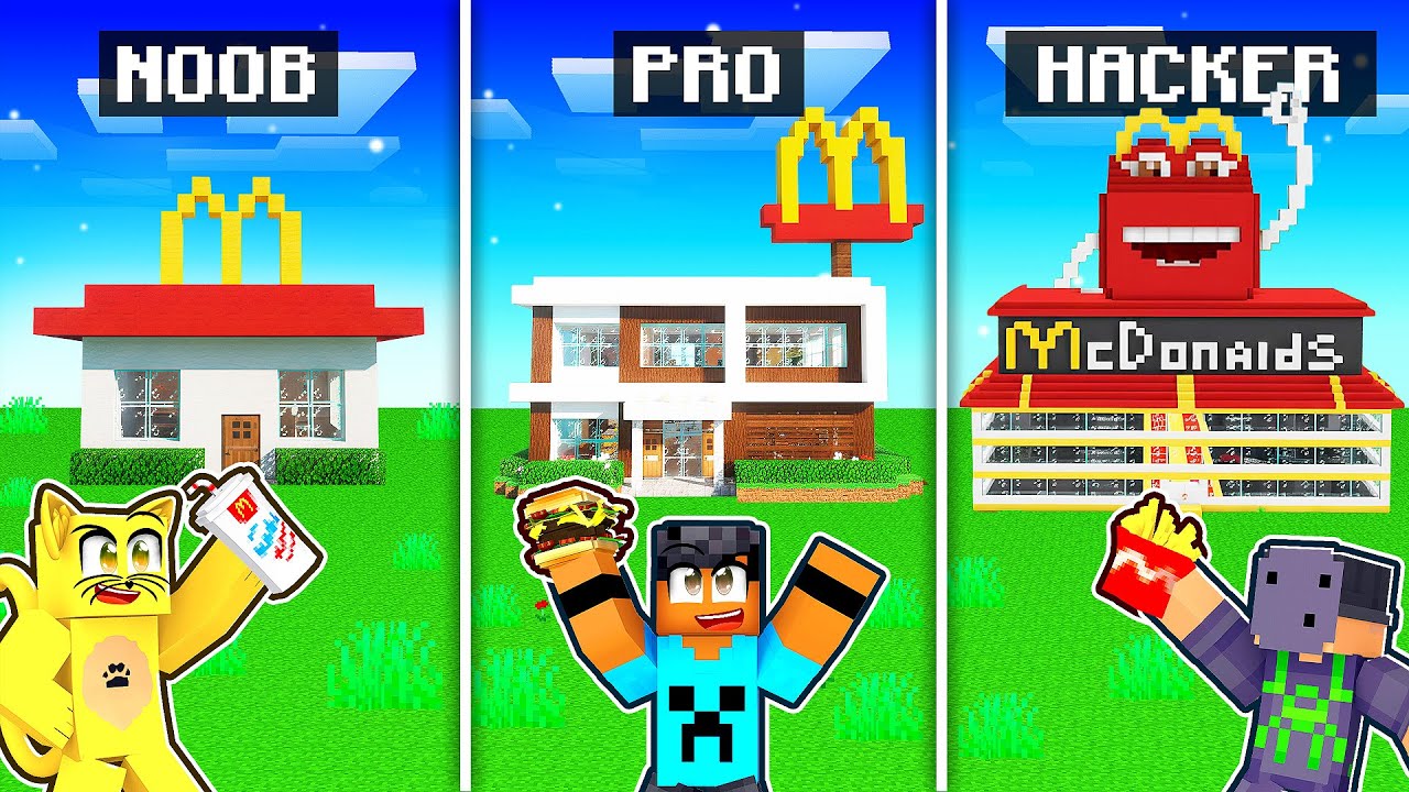 RESTAURANTE NOOB vs PRO vs HACKER do MINECRAFT