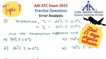 Error Analysis | Practice Question | Units & Measurements |The Physics Vigyan #AAIATC #AAIATCPHYSICS