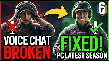How to FIX Voice Chat in Rainbow Six Siege (PC) - Mic Not Working Operation Ten Fold Pursuit