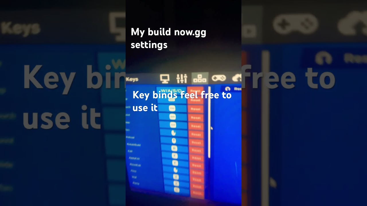 My Bulidnow.gg settings.