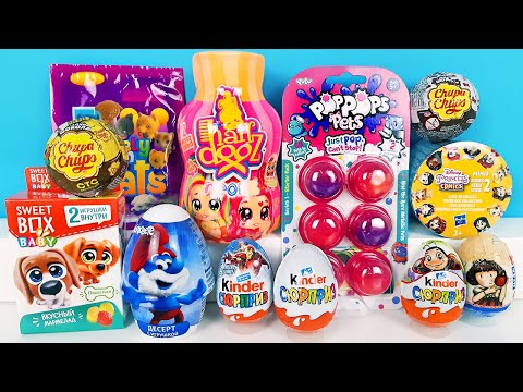 СЮРПРИЗ MIX! Куклы Hair Dooz Neonz, МСТИТЕЛИ, Принцессы Дисней, ТРИ КОТА Unboxing Kinder Surprise