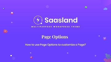 How To Use Page Options to Customize A Page | Saasland WordPress Theme