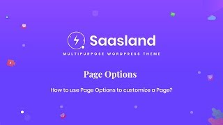 How To Use Page Options to Customize A Page Saasland WordPress Theme