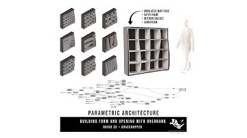 How to make a shelf system wavy face using Grasshopper & Rhino Parametric Architecture tutorials