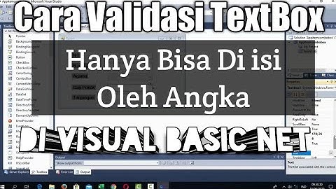 VB Net Cara Validasi TextBox Hanya Bisa Di Isi Oleh Angka || Channel Zahby
