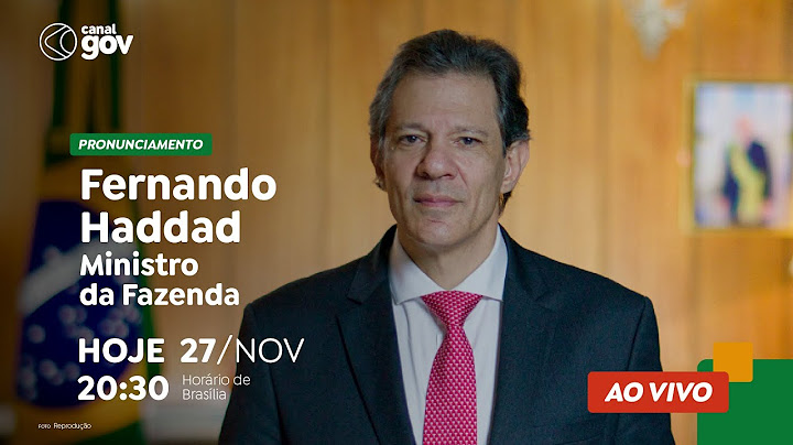 Fernando Haddad faz pronunciamento oficial
