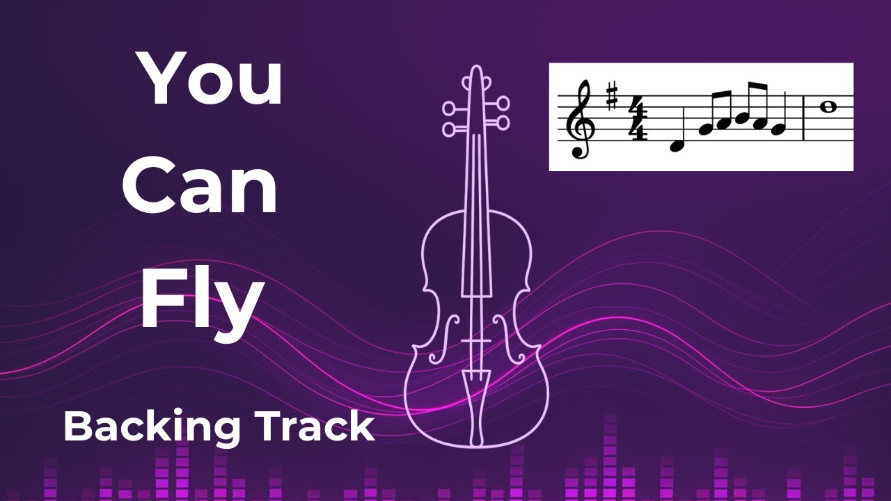 YOU CAN FLY 💫from Peter Pan — Backing Track Violin Cover | Scrolling Sheet Music | Violin Tutorial