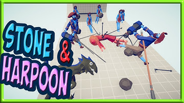 Stone & Harpoon! Army of Stoner and Harpooner vs Every Faction- TABS Bug DLC +Mods Gameplay