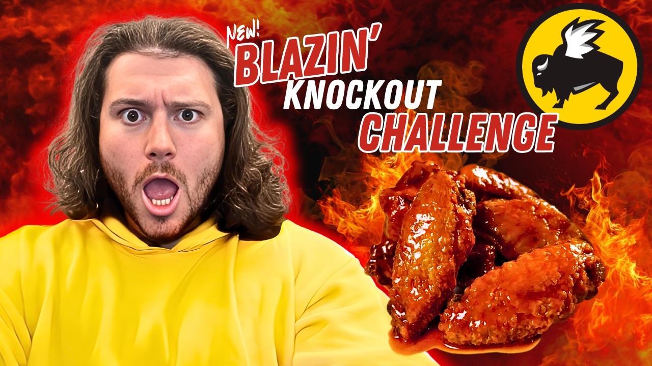 I Took on the NEW Buffalo Wild Wings Blazin'® Knockout Challenge!
