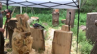 Chainsaw carving live . #chainsawcarving