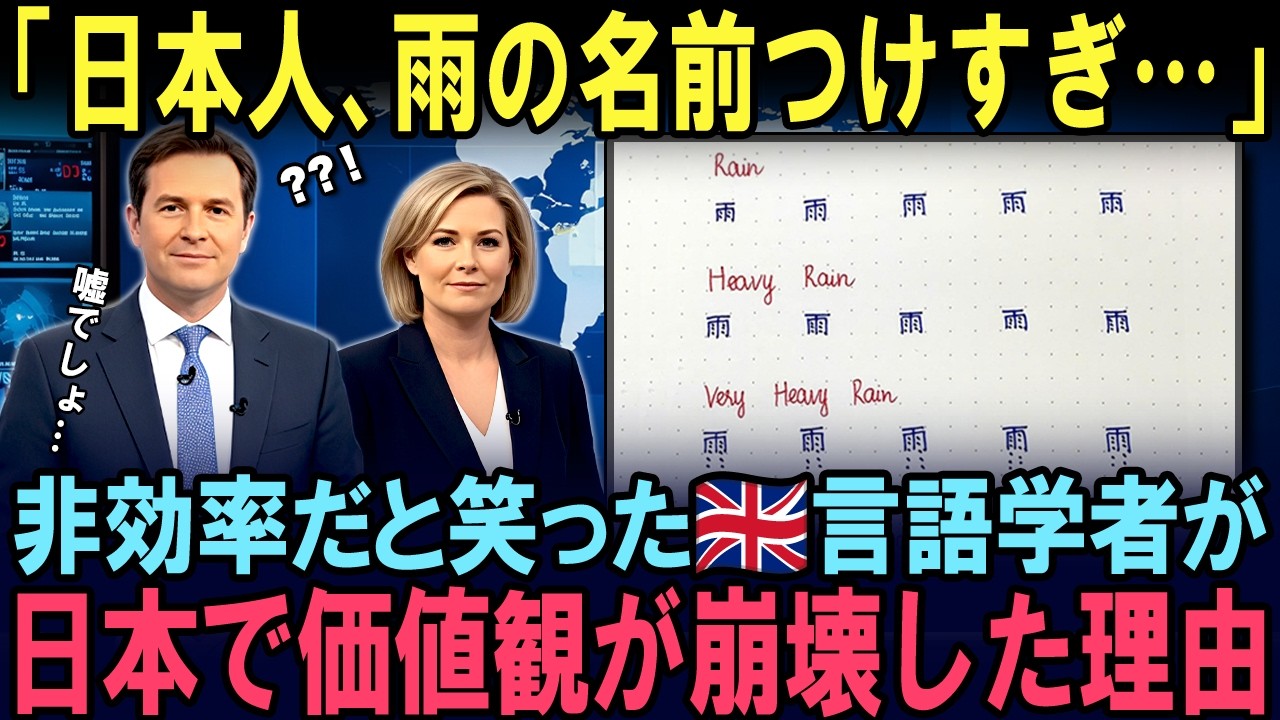 【海外の反応】「なぜ日本だけ？」日本語の雨の言葉が400以上…雨の国🇬🇧ですら理解不能な“日本の当たり前”に世界が驚愕した理由