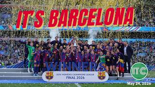 BARCELONA WINS UWCL! 🏆 2026 UEFA Women's Champions League Final v Lyonnes | 23 May 2026 | From Oslo
