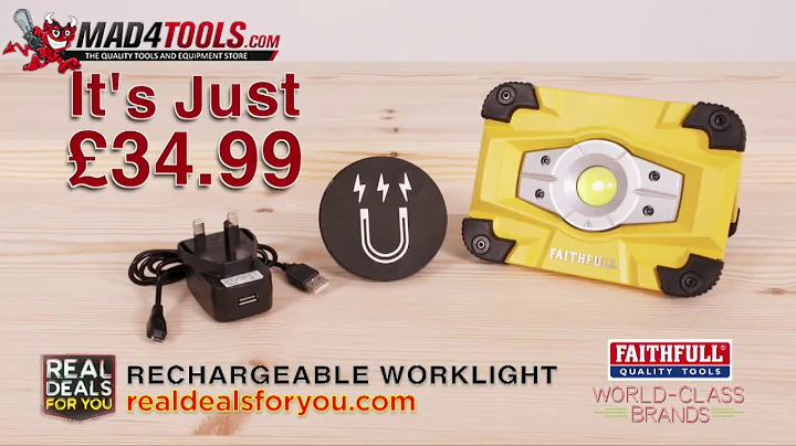 Faithfull LED Rechargeable Magnetic Flood Work Light 240v