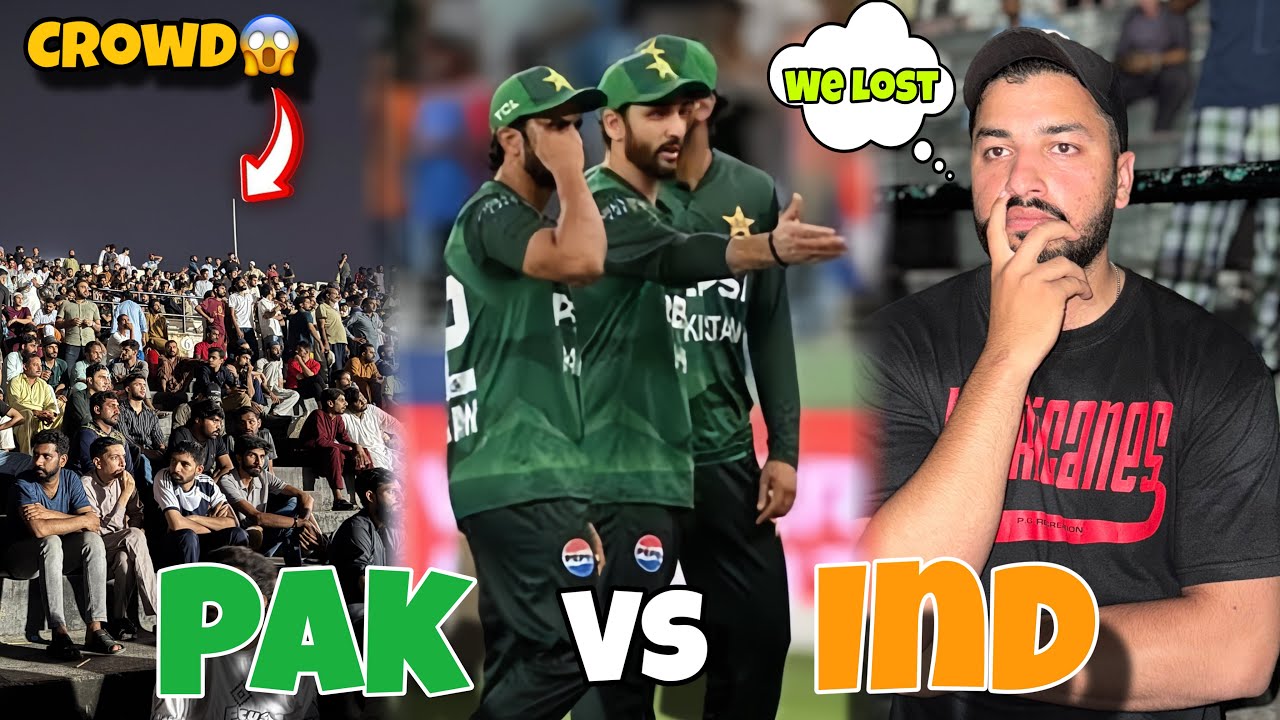 PAK vs IND final match🏏 watching in Qaddafi stadium ||Last over reaction Ball by Ball ||😭
