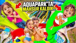 KUZEY ELİF 24 SAAT AQUPARK VLOG !! EYVAH AQUAPARKTA MAHSUR KALDIK !!