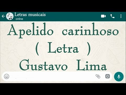 Apelido carinhoso - Letra - Gustavo Lima