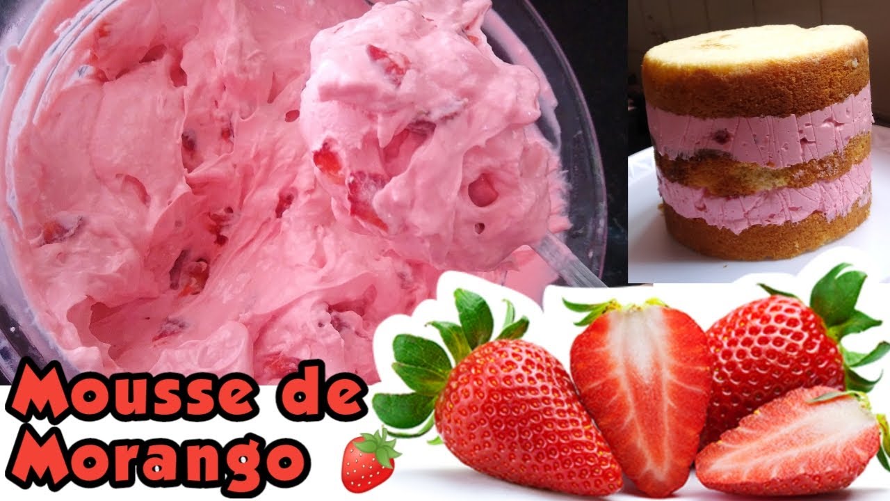 A melhor Mousse de morango 🍓 Pronta em minutos 😋 Confeitando com Amanda ❤️