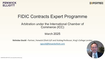 ICC Arbitration Basics - NGould VIDEO