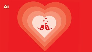 How to Draw a Heart in Adobe Illustrator | Flat Heart Design