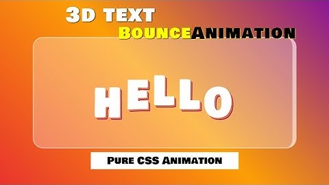Smooth Bouncing Text Animation By Using CSS || Text Transition #13