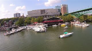 Boomsday 2015 BOATS, BIKINIS, and fireworks DRONE VIEW