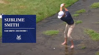Cam Smith's Incredible Shot from the Water! | 2024 PGA Championship Resimi