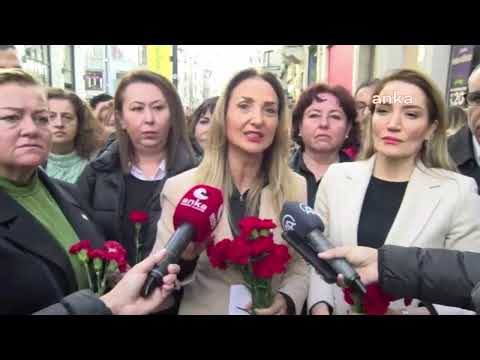 CHP Kadın Kolları Genel Başkanı Aylin Nazlıaka, İstiklal Caddesi’nde Açıklama Yapıyor | 22.11.2022