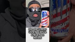 Monster Energy Ultra Red White &amp; Blue Razz Review #monsterenergy #energydrink #tastetest #shorts