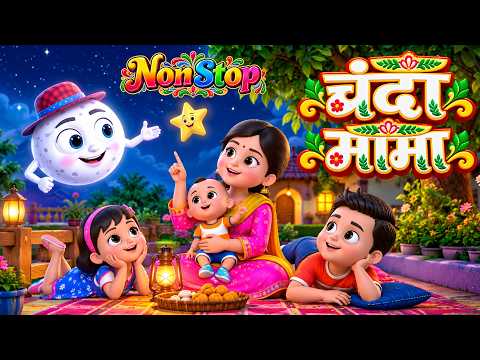 Chanda Mama | & Fun Non-Stop Nursery Rhymes | Nonstop Hindi Rhymes for Kids