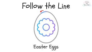 Follow the Line: Easter Egg | Fine Motor Tracing Activity | Scallop Flower