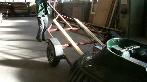 Loading a Flying Fish Marlin II Hovercraft onto it