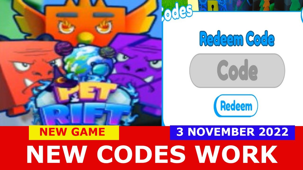 Codes (Pet Rift 1), Roblox Pet Rift Wiki