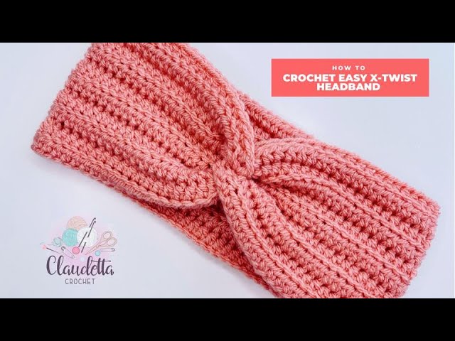 CROCHET X-Twist Headband / EASY looks like knitted