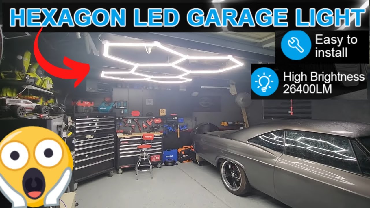 Best Lighting For Garage or Shop LED Hexagonal Grid Lights Review