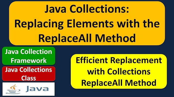 Collections (ReplaceAll method) | Java Collection Framework