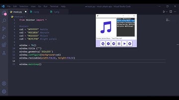How to Build a music player using Python | Tkinter | GUI