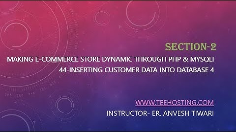 44 Inserting Customer Data Into Database 4 Multi Vendor E Commerce Website In PHP MySQLi
