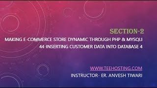 44 Inserting Customer Data Into Database 4 Multi Vendor E Commerce Website In Php Mysqli