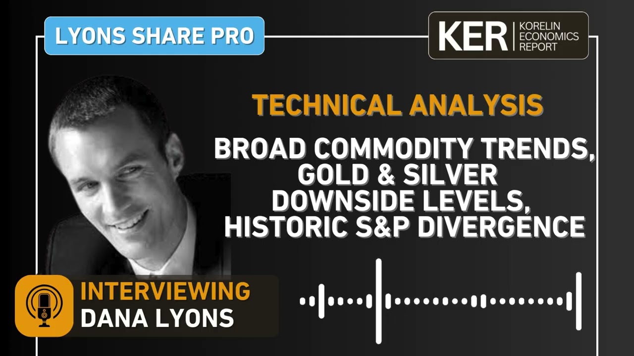 Dana Lyons - Broad Commodity Trends, Gold & Silver Downside Levels, and Historic S&P Divergence
