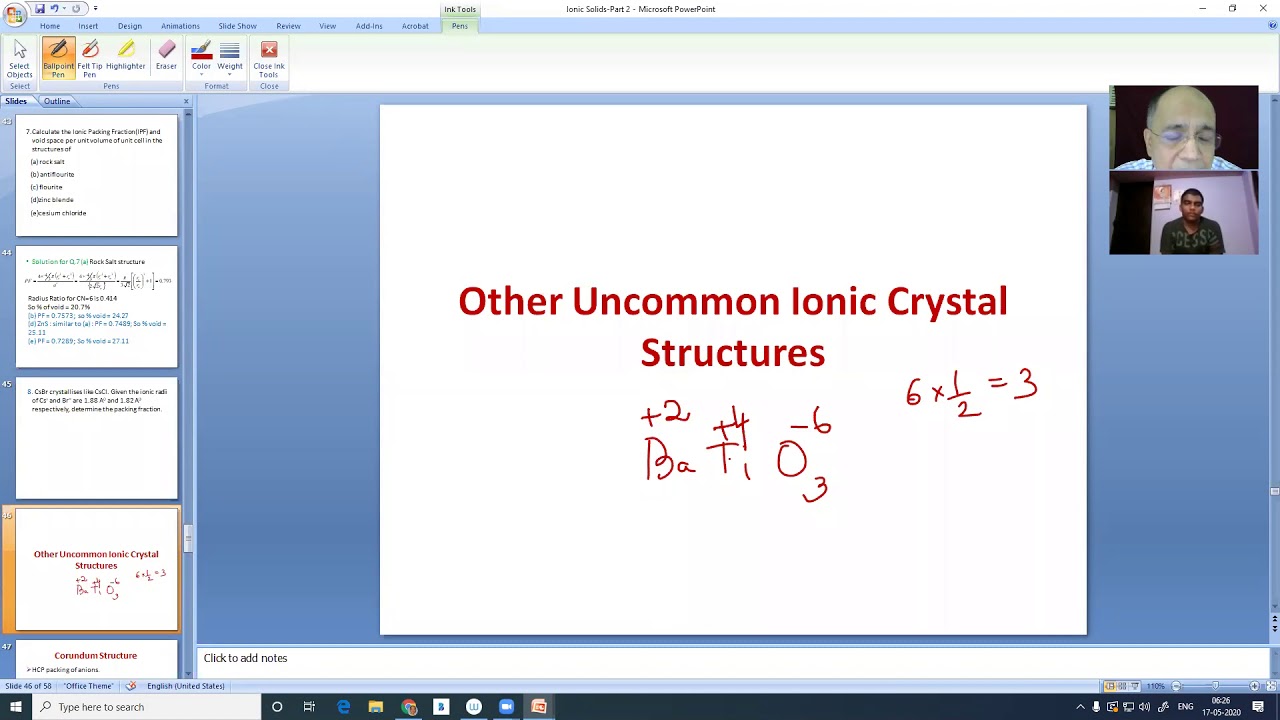 Solid State-Lecture 8 - Structure of some uncommon ionic crystals, Diamond, Defects in Crystals.
