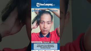 Funny Tricks on How to Comb Your Hair to Cover Baldness #shorts @TribunLampungOfficial