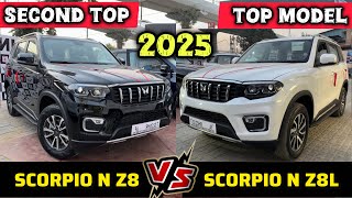 Mahindra Scorpio N Z8 vs Z8L 2025 Comparison ✅ Scorpio N Top Model vs Second Top Model Net Worth